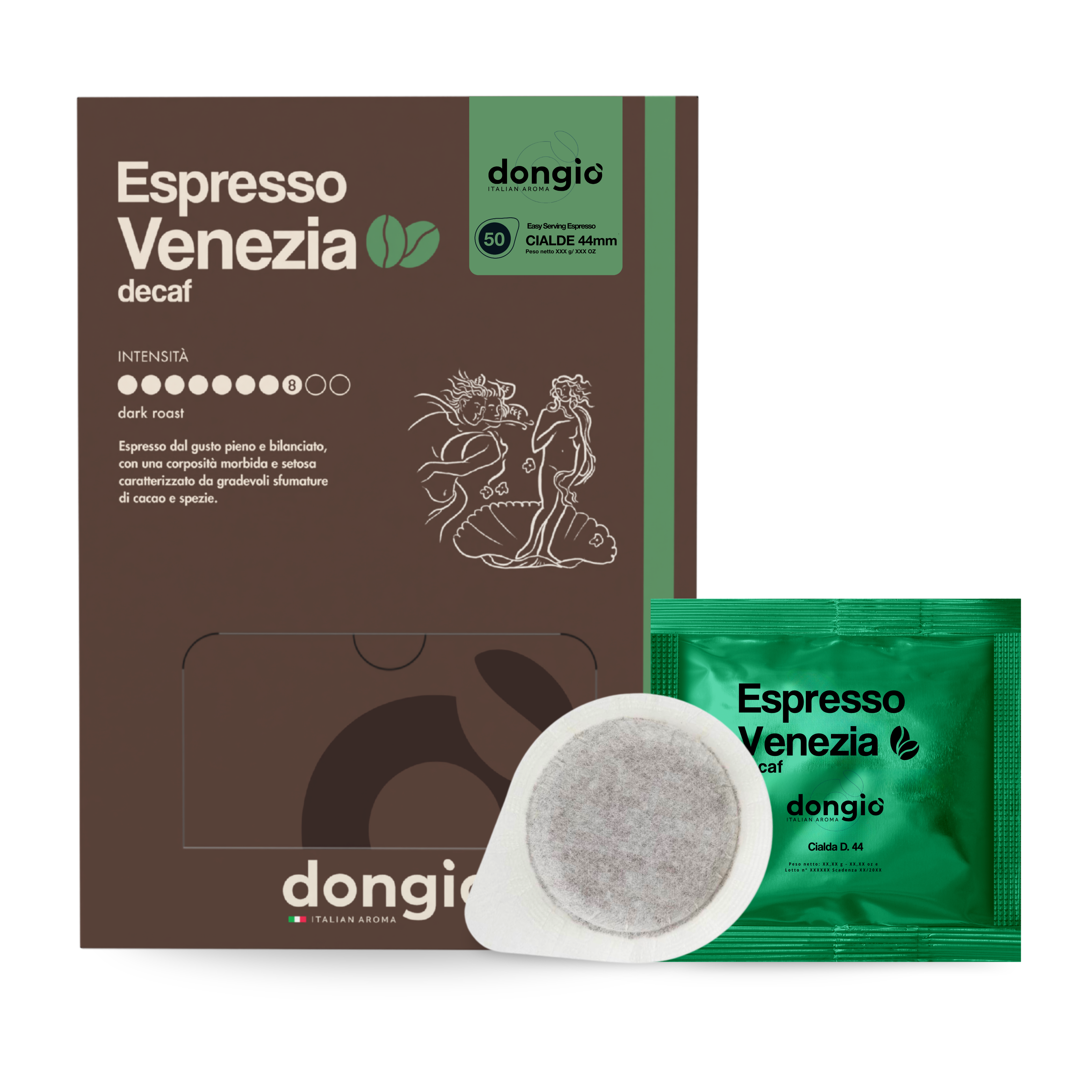 Espresso Venezia (decaf) -- 50 ESE Pods 44mm