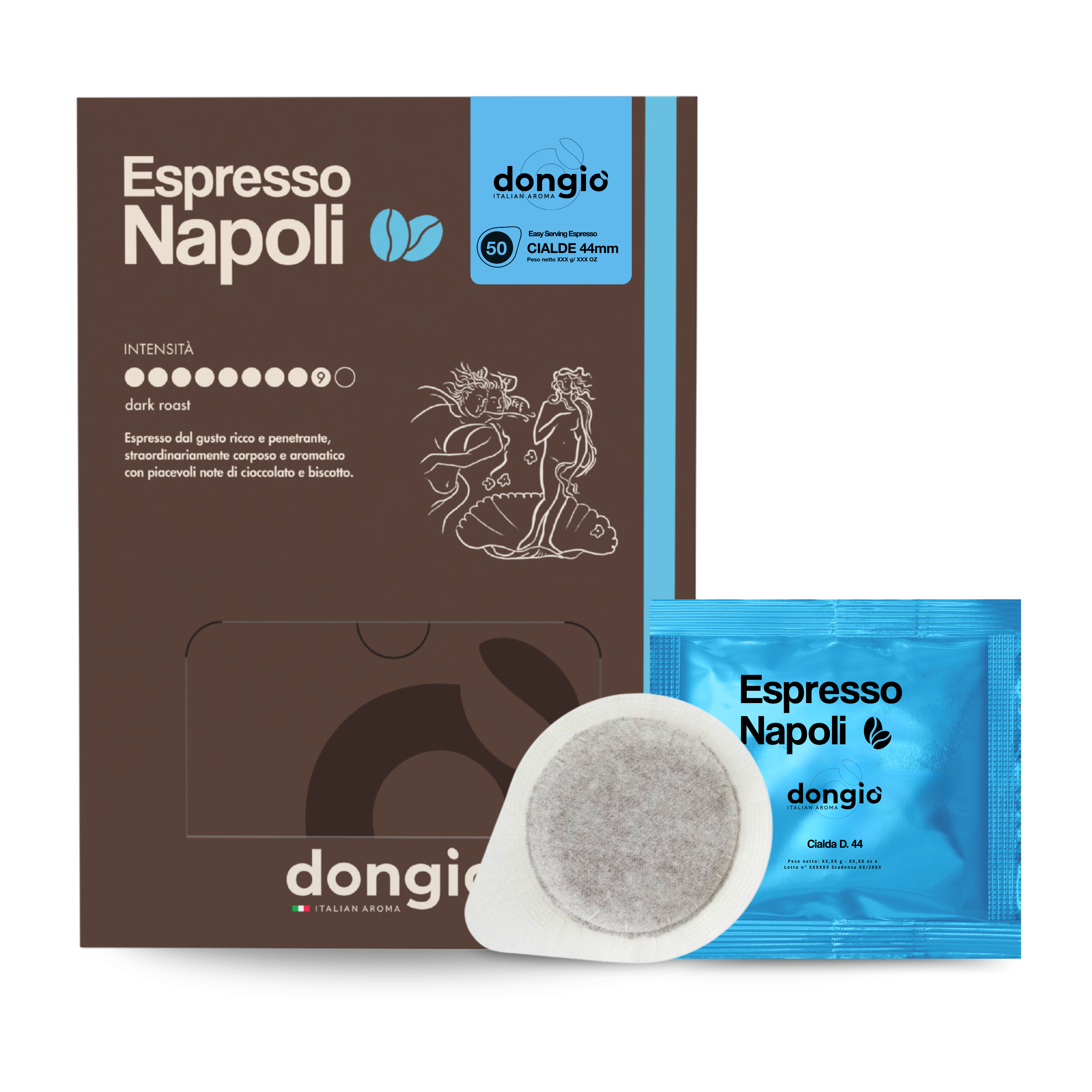 Espresso Napoli -- 50 ESE Pods 44mm